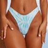 Brazilian Bikini Bottoms In Blue Tie Dye