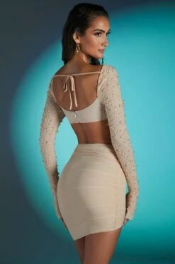 Asymmetric Ruched Mini Skirt In Sand 11 Asymmetric Ruched Mini Skirt In Sand -Sway Line Zone 4558 4579 8 la desirade sand embelished 9