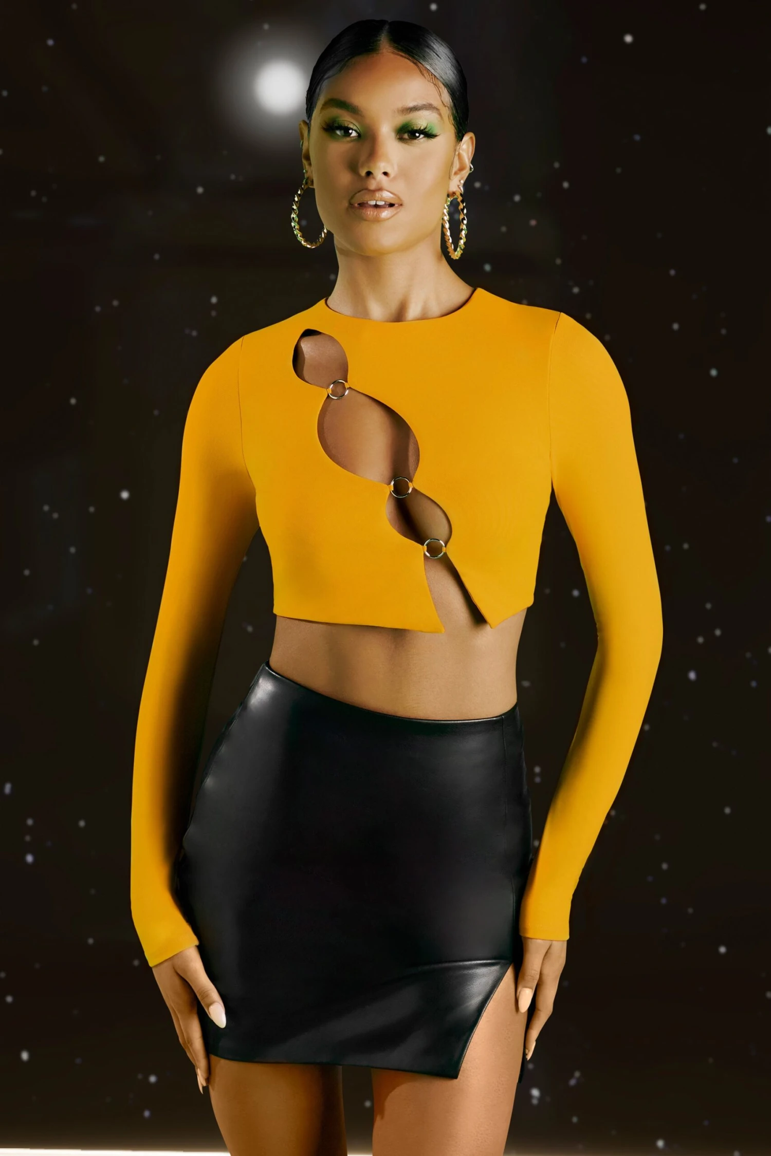 Asymmetric Long Sleeve Top In Yellow 5 Asymmetric Long Sleeve Top In Yellow - Image 5