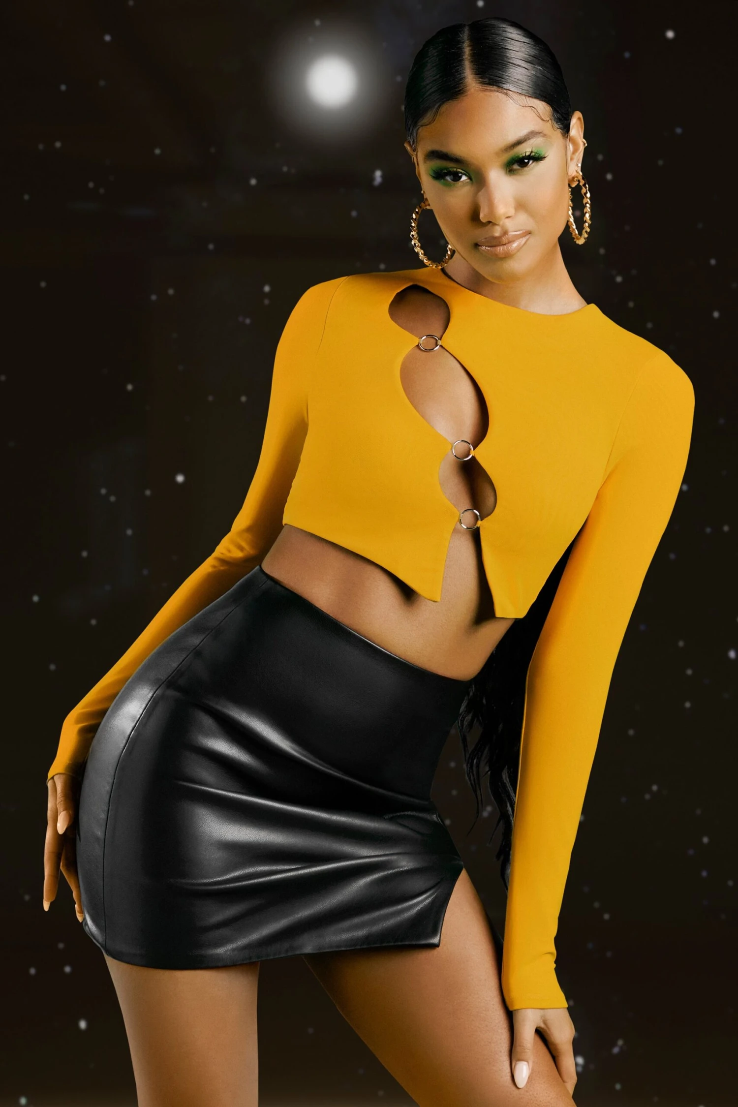 Asymmetric Long Sleeve Top In Yellow 7 Asymmetric Long Sleeve Top In Yellow - Image 7