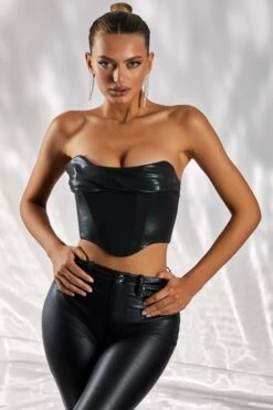 Strapless Bustier In Black -Sway Line Zone 4970 1 morning kisses black strapless crop top