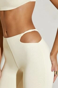 Twist Strap Cut Out Flare Trousers In Ivory -Sway Line Zone 5148 4 Callie Ivory Twost Cut Out Flare Trousers 505ab993 5c2a 4f13 9d54 7f798450edb9