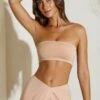 Bandeau Crop Top In Blush
