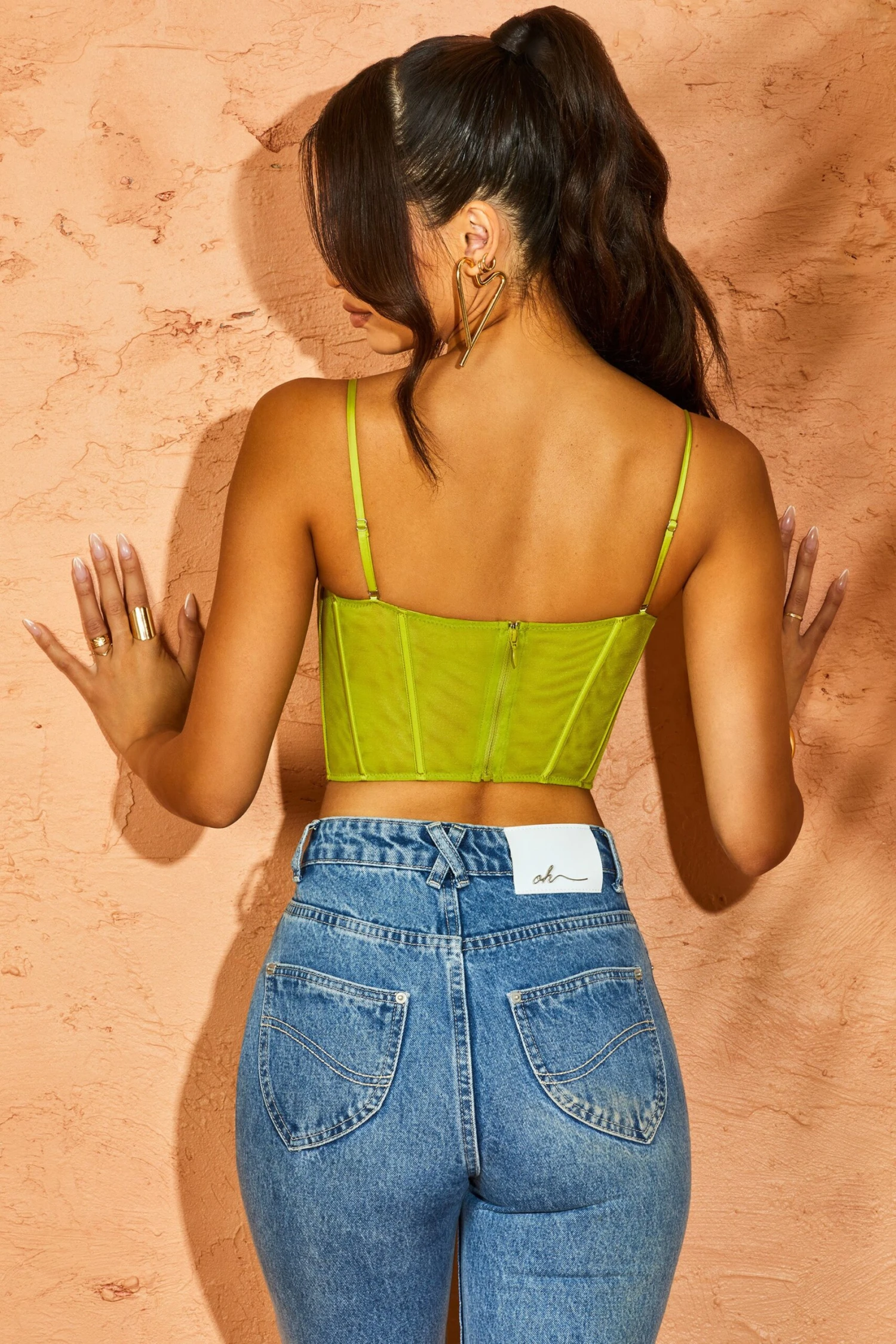 Corset Top In Green 2 Corset Top In Green - Image 2