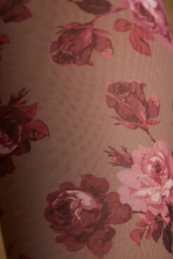 Split Flare Ruffle Trousers In Beige Print -Sway Line Zone 5478 10 Hazan Beige Print Ruched Hem Trousers