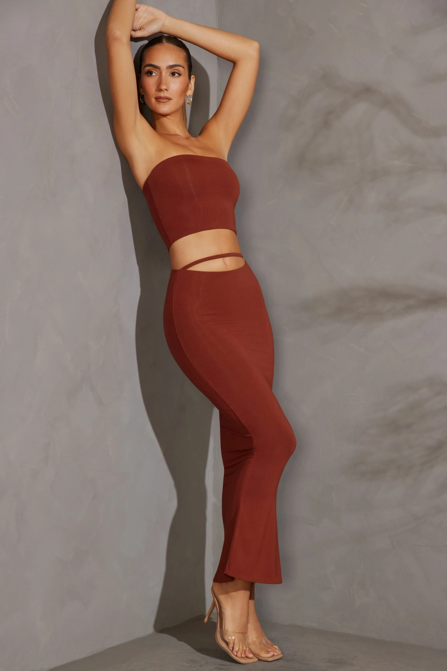 Bandeau Crop Top In Brick 6 Bandeau Crop Top In Brick - Image 6