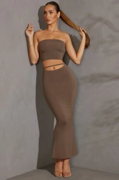 Bandeau Crop Top In Taupe 11 Bandeau Crop Top In Taupe -Sway Line Zone 5623 5609 3 Charcoal Bandeau Top Maxi Skirtcopy