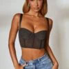 Corset Crop Top In Black