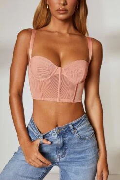Corset Crop Top In Blush 10 Corset Crop Top In Blush -Sway Line Zone 5728 5 Border line Blush Corset Topcopy