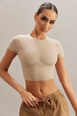 Monowire Crop Top In Stone