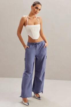 Square Neck Corset Top In Ivory 28 Square Neck Corset Top In Ivory -Sway Line Zone 5865 6718 3 CentaineI Ivory Corset Rori Navy Cargo Trousers