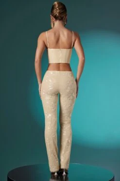 Embellished Lace Corset Crop Top In Ivory -Sway Line Zone 5955 5959 13 Ivory Lace Low Trousers Embelished Lace Corset With Inverted Sweetheart Neckline 17e06335 920f 434c a1e4 1b3f0b419672