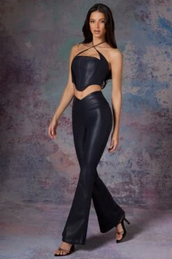 Vegan Leather Corset Crop Top In Midnight Black 8 Vegan Leather Corset Crop Top In Midnight Black -Sway Line Zone 6175 6176 4 Amdis Black Cross Front Corset Aluna Pu Stright Leg Cargo Trousers b19a23cf e8d5 41fa 9255 0a833079eaeb