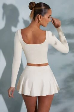 Rounded Square Neck Long Sleeve Top In Ivory 21 Rounded Square Neck Long Sleeve Top In Ivory -Sway Line Zone 6189 7317 7 Mia White Rounded Square Neck Long Sleeve Top Skort 73977437 a7db 4189 aa84 8c12e66cd91e