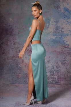 Push Up Full Length Corset In Light Teal 8 Push Up Full Length Corset In Light Teal -Sway Line Zone 6535 6722 5 Dawson Blue Maxi Skirt With Side Slit Zella Push Up Full Lenght Corset
