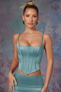 Push Up Full Length Corset In Light Teal 10 Push Up Full Length Corset In Light Teal -Sway Line Zone 6535 6722 9 Dawson Blue Maxi Skirt With Side Slit Zella Push Up Full Length Corset
