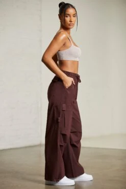 Wide Leg Cargo Trousers In Brown -Sway Line Zone 6540 6718 19 Chocolate Brown Knitted Bra Crop Top Cargo Trousers 606703b1 7e6b 4f69 9f6f 1c7e766656ad
