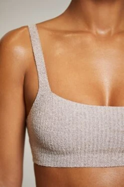 Curved Neck Crop Top In Mocha 11 Curved Neck Crop Top In Mocha -Sway Line Zone 6540 6718 1 Chocolate Brown Knitted Bra Crop Top Cargo Trousers