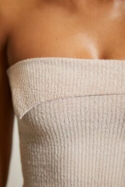 Overlap Bandeau Crop Top In Beige -Sway Line Zone 6713 6718 1 Praline Beige Overlap Bandeau Top Cargos