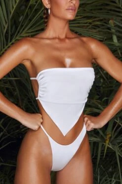 Handkerchief Bikini Top In White -Sway Line Zone NS0179 6 Manamea White Handkerchief Bikini Topcopy2