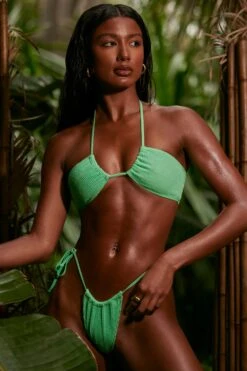 Multi-wear Drawstring Bikini Top In Seafoam Green -Sway Line Zone NS0320 3 Seafoam Green Drawstring Bikini Top