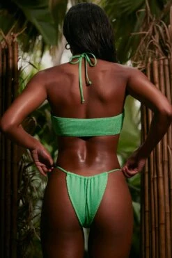 Best Seller -Sway Line Zone NS0320 9 Seafoam Green Drawstring Bikini Top