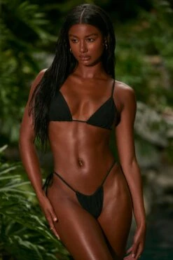 Multi-wear Triangle Bikini Top In Black -Sway Line Zone NS0322 NS0315 5 Black Triangle Bikini Top Side Tie Ruched Bikini Bottom cf67d43a 81c4 43d0 9194 adda2d38fe03