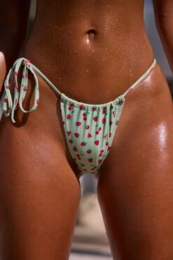 Triangle Bikini Top In Mint Fruit Print -Sway Line Zone NS0328 NS0330 14 Mint Fruit Print Triangle Bikini Top Ruched Side Tie Cheeky Bottom 379af72d 8203 4e55 a8a9 cc2007abbe63