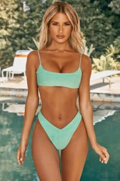 Lace Back Bikini Top In Aqua -Sway Line Zone ns0007 3 chea aqua strappy square neck bikini set 1 1 54f34cca e751 4871 b57b b3a269b7cf12