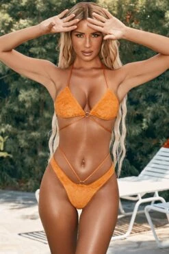 Jorani Hoop Detail Bikini Top In Orange -Sway Line Zone ns0024 3 jorani orange cut out thong bikini bottoms 1