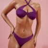 Give Me Fever V Shaped Bikini Bottoms In Purple